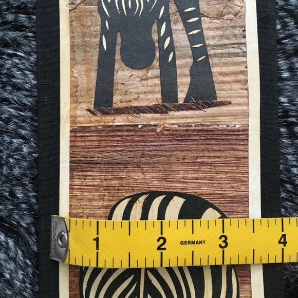 Pair of Authentic Ugandan Handmade African Banana Leaf Wall Art Rare - Picture 15 of 15